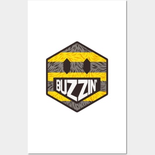 That's BUZZIN'! Mancunian Buzzing hexagon emoji Manchester Bee Posters and Art